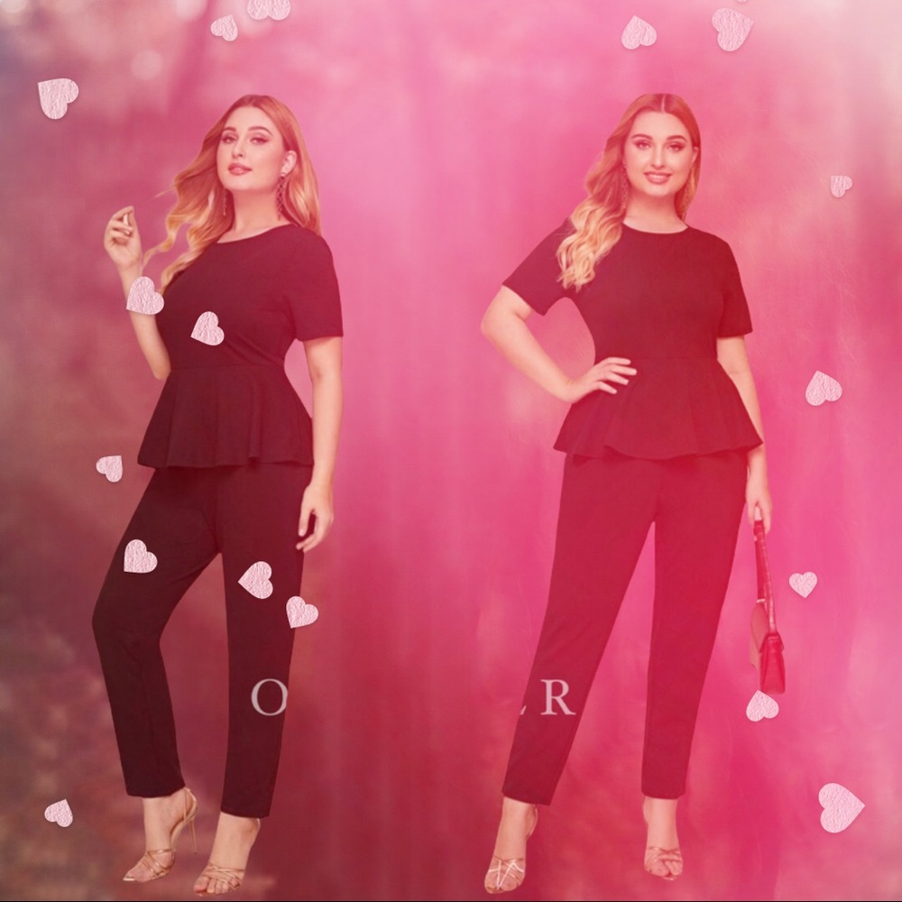 Priced @ Cost! Classic Black Plus-Size Jumpsuit - Picture 3 of 3
